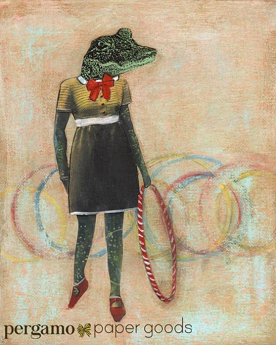 Pergamo Paper Goods – Impressão artística por atacado – Impressão artística retrô jacaré 8X101