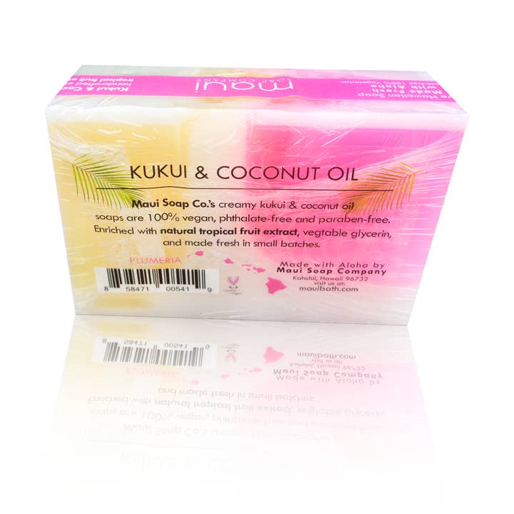 Maui Soap Co. - Wholesale Bar Soap - Plumeria Bar Soap with Kukui & Coconut Oil 6oz2