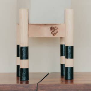 Modern Black Stripes Plant Stand 6" only for wholesale by Hold on to Your Plants