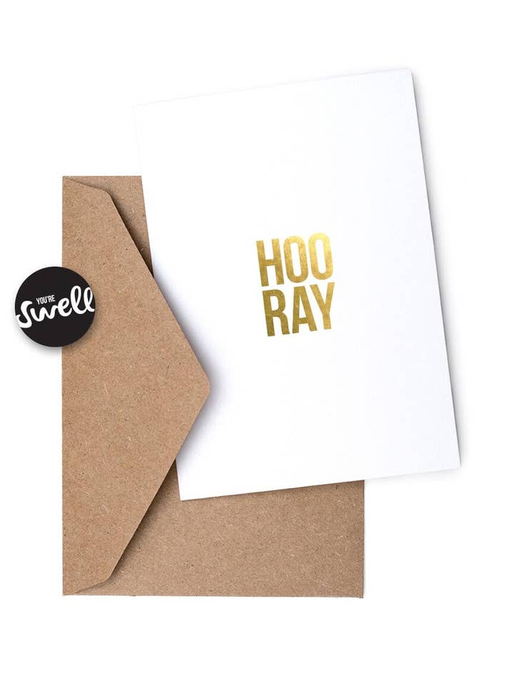 Hooray Card for wholesale by Swell Made Co.