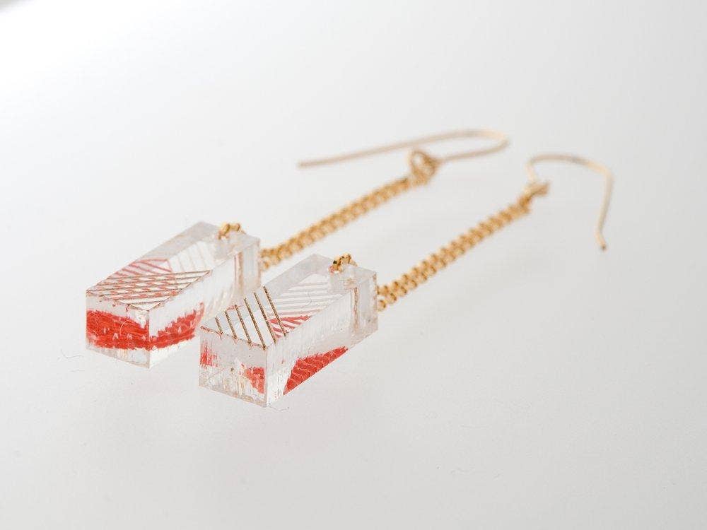 Bird of Virtue - Wholesale Dangle Earrings - Oda Earrings · Rectangular Drop Dangle Duster Earring3