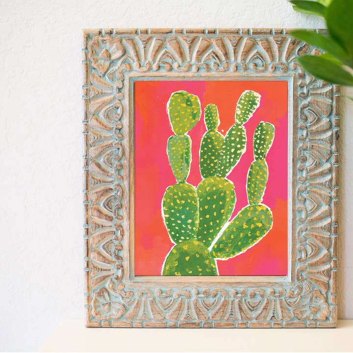 8 „x 10" Kaktus lærred Print for engroshandel hos The Stationery Bakery