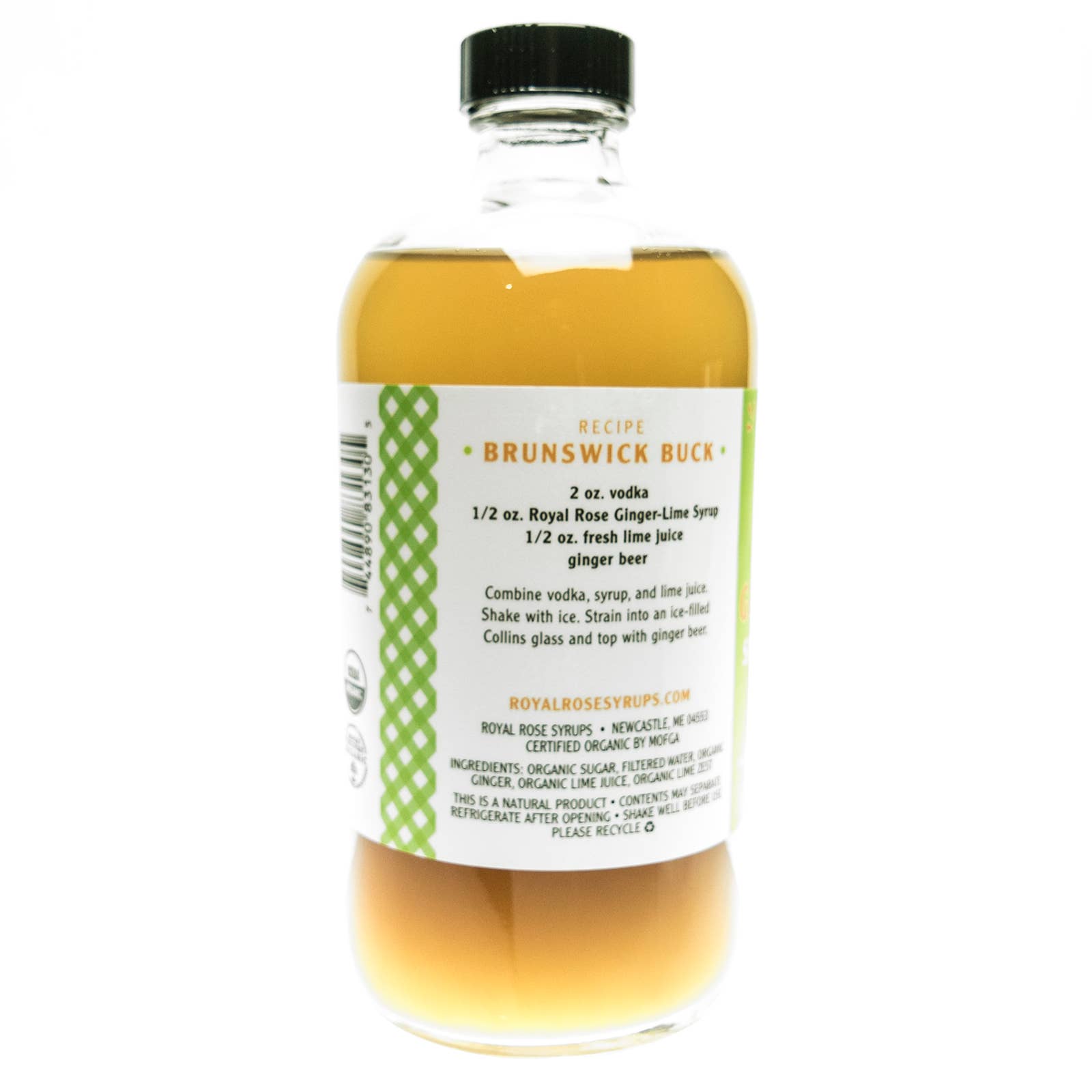 Royal Rose Syrups - Wholesale Cocktail Mix/Syrup - Ginger Lime Organic Simple Syrup 16oz2