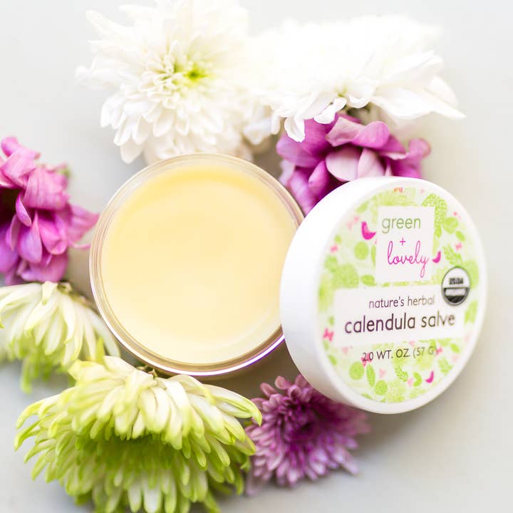 green + lovely - Wholesale Verzorgende zalf/balsem/crème - Nature's Herbal Calendula Salve, biologisch ongeparfumeerd - eczeem1