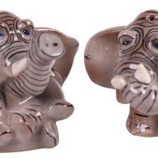 Blue Sky Clayworks - Wholesale Salt & Pepper Shaker Set - Elephant Salt and Pepper Set