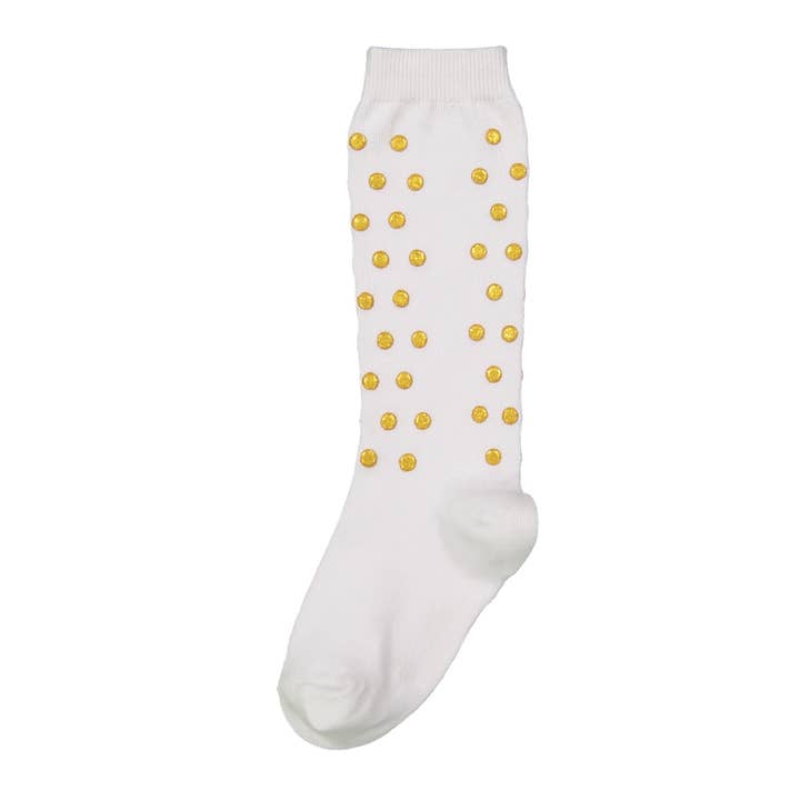 Puffy Dot Knee - Gold for wholesale by JRP Socks