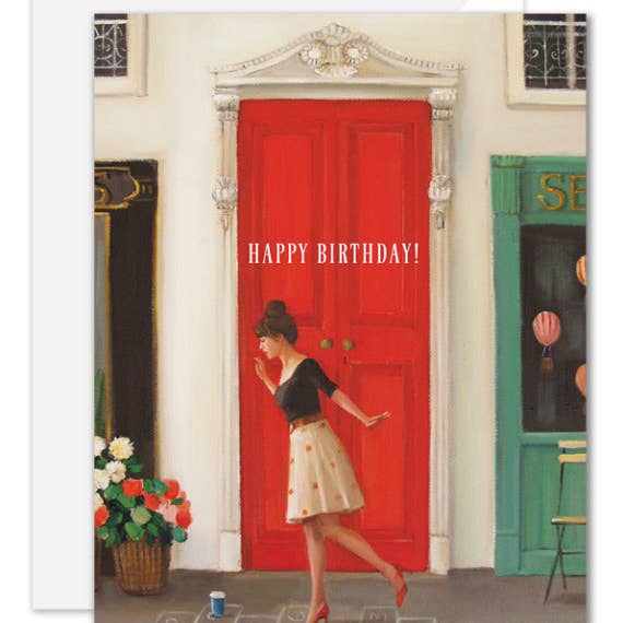 JANET HILL STUDIO - Wholesale Birthday Card - Hopscotch Birthday Card1