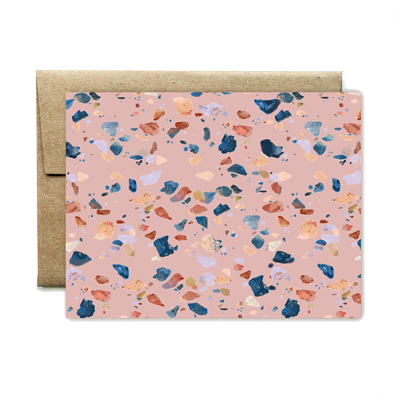 Ferme à Papier - Wholesale Everyday Greeting Card - Pink Terrazzo Greeting Card0