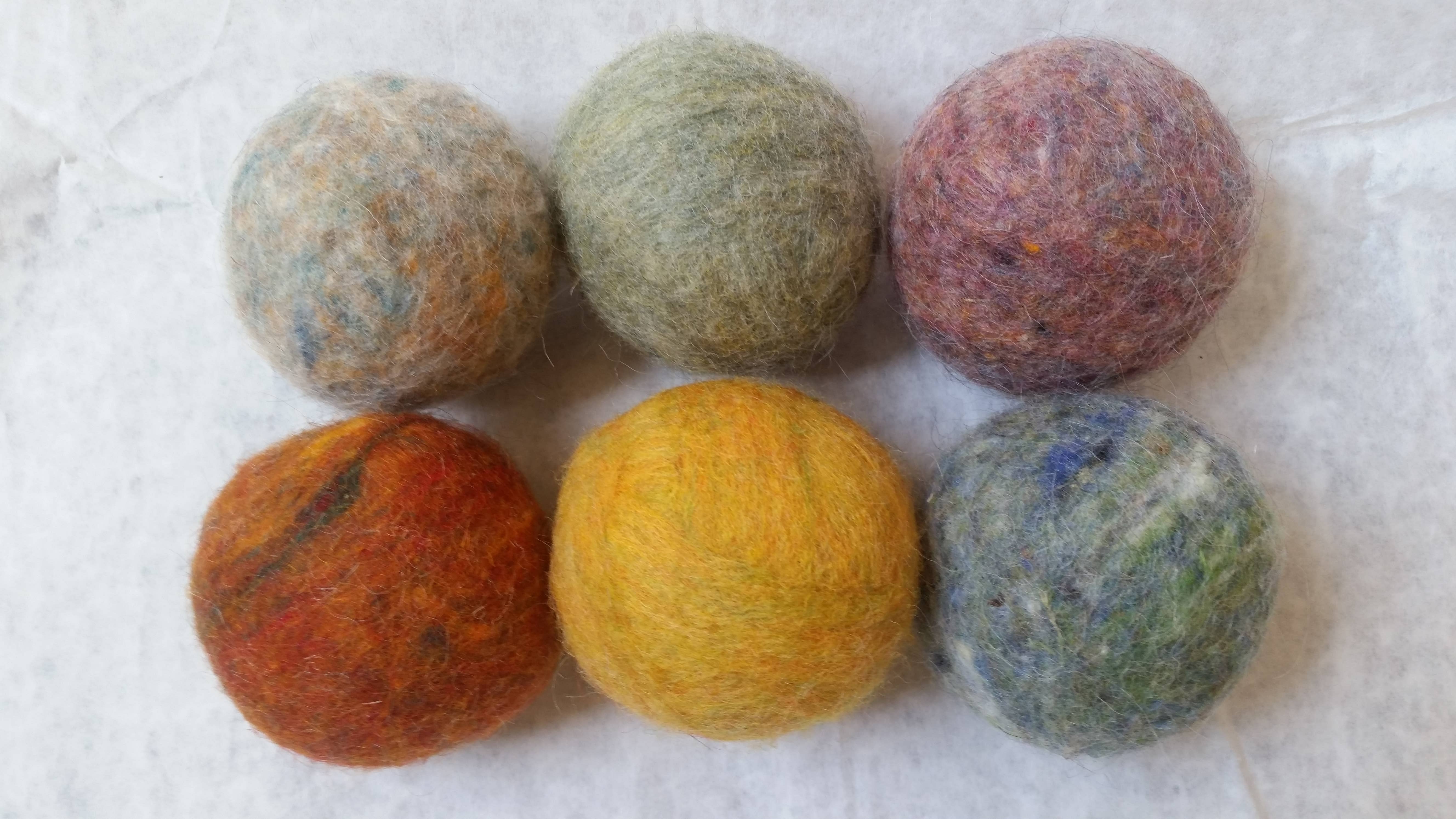 Bog Berry Dryer Balls - Wholesale Dryer Balls - Earthy Heathers - Set of 6 Wool Dryer Balls zero waste8