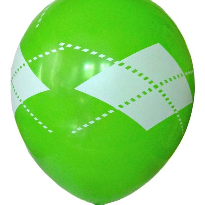 Green Argyle Balloons for wholesale by beve!