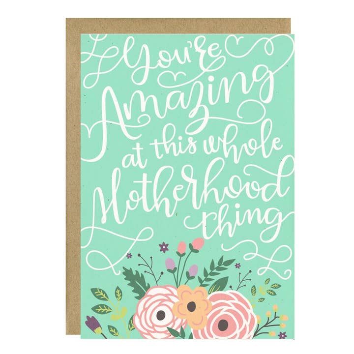 Little Lovelies Studio – wholesale Mother’s Day card – Motherhood Thing Card