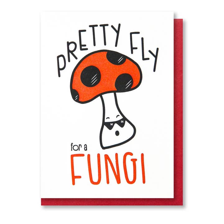Kiss and Punch - Wholesale Birthday Card - Fly Fungi Male Dude Letterpress Everyday Card