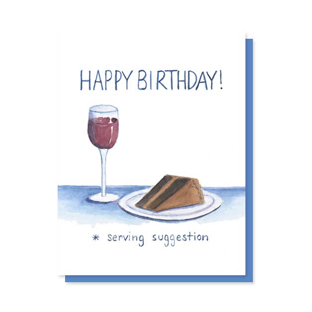 The Lavender Whim - Wholesale Birthday Card - Serving Suggestion Wine Birthday Card - Happy Hour