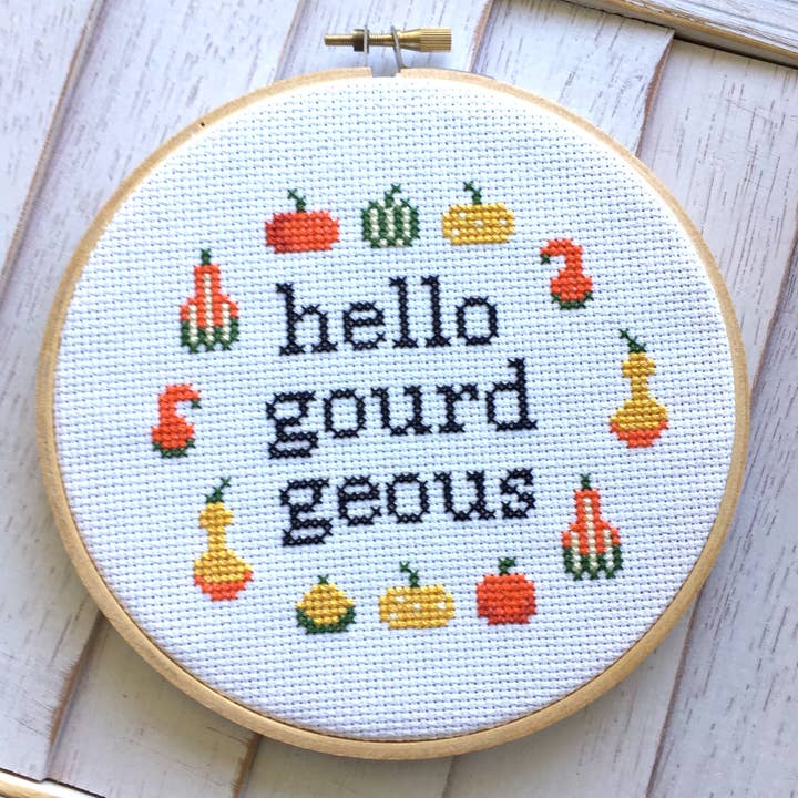 Hello Gourd-geous Stitch Kit for wholesale by Spot Colors