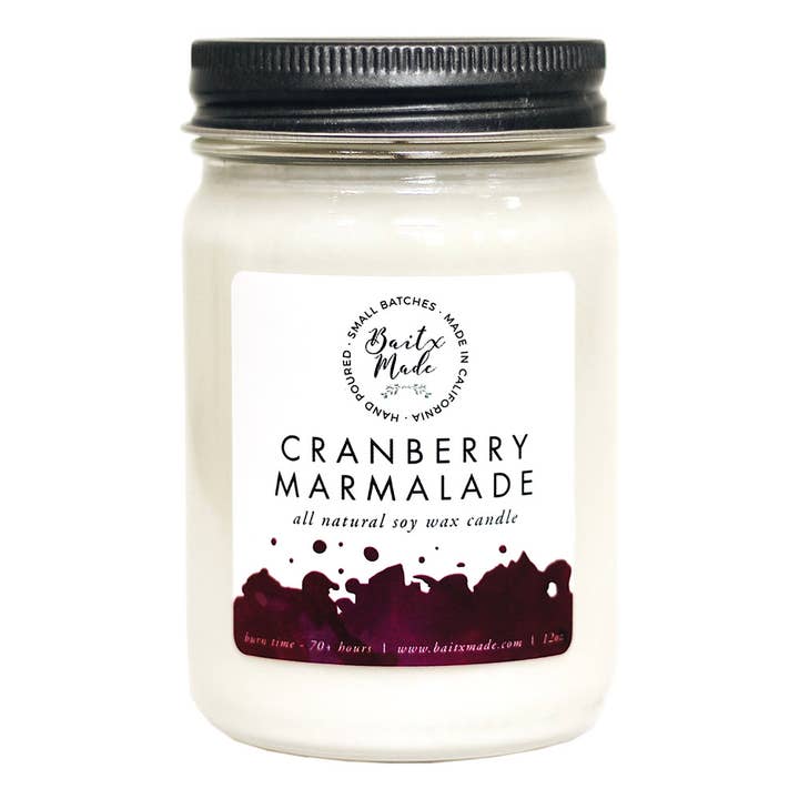 Cranberry Marmalade Candle, 12 oz for wholesale by Baitx Made