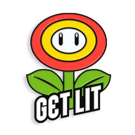 Get Lit Anstecknadel aus weicher Emaille, 1,25 Zoll, mit Doppelpfosten für den Großhandel von Yesterdays