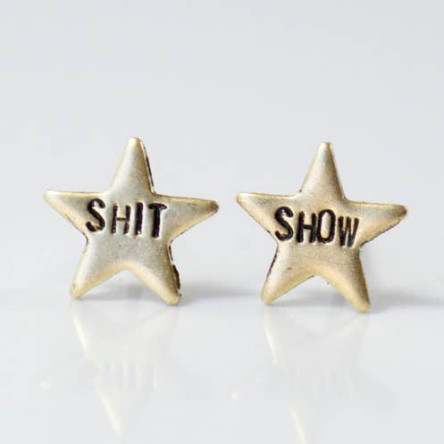 Shit Show, Star Earrings for wholesale by Grey Theory Mill