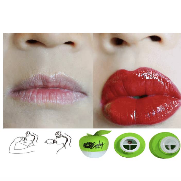 CandyLipz - Vente Repulpeurs pour les lèvres - Véritable pomme verte à lèvres double lobée3