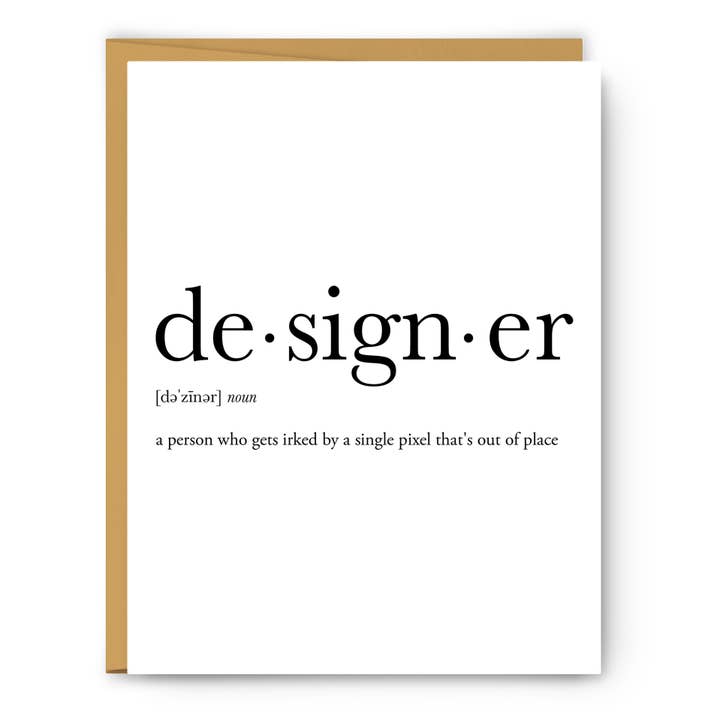 Designer Definition - Tarjeta diaria para venta al por mayor de Footnotes