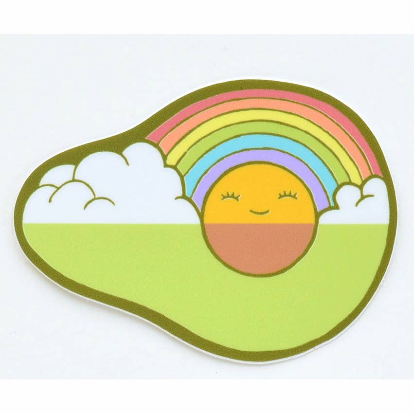 Imaginary Animal - Wholesale Sticker - Avocado Rainbow + Avocado Sunrise Die Cut Vinyl Stickers1