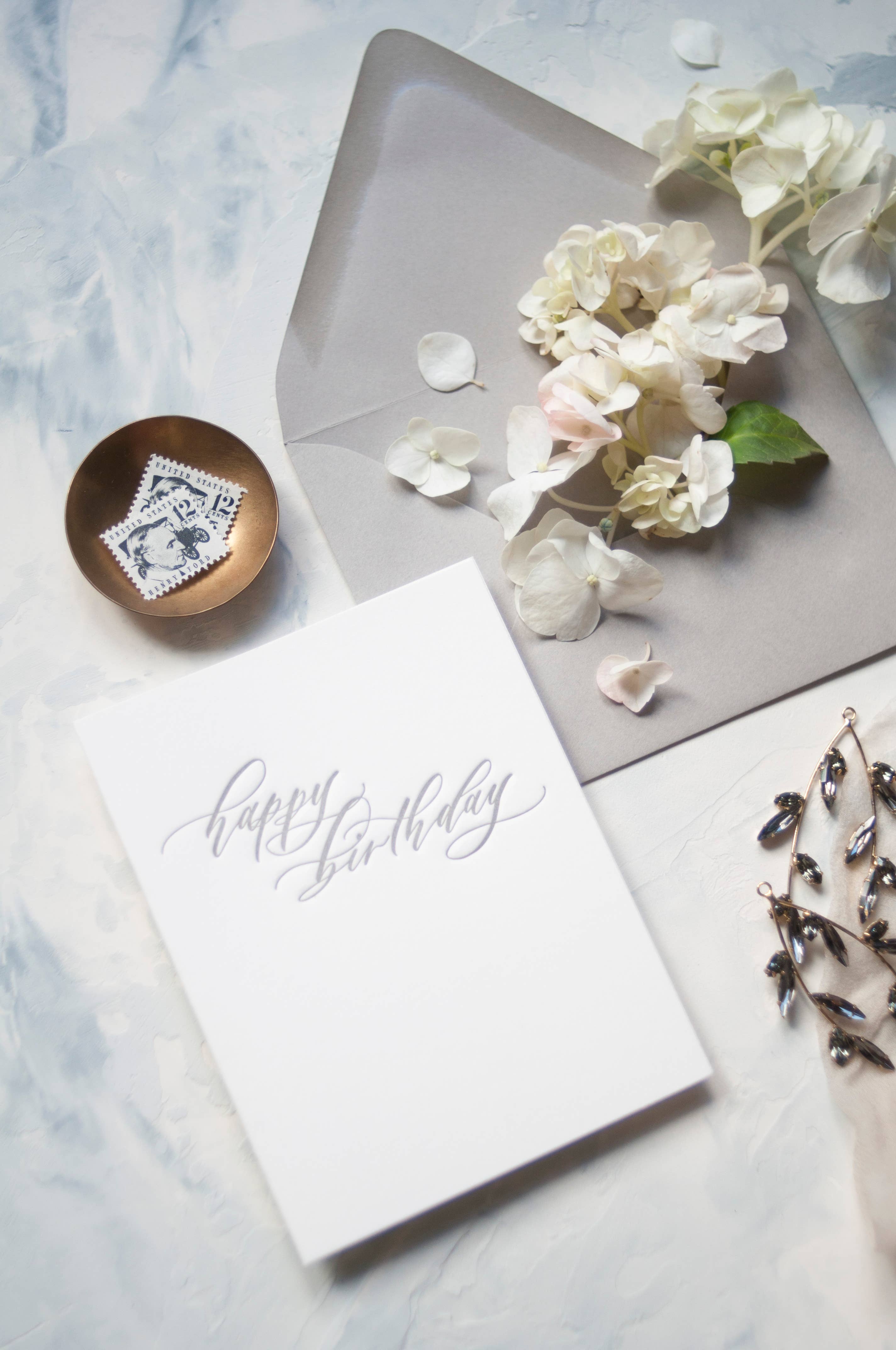 Seniman Calligraphy - Wholesale Birthday Card - Happy Birthday Letterpress Greeting Card3