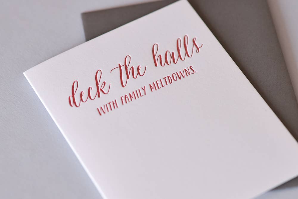 Paper Epiphanies - Wholesale Christmas Card - Deck The Halls With Family Meltdowns2