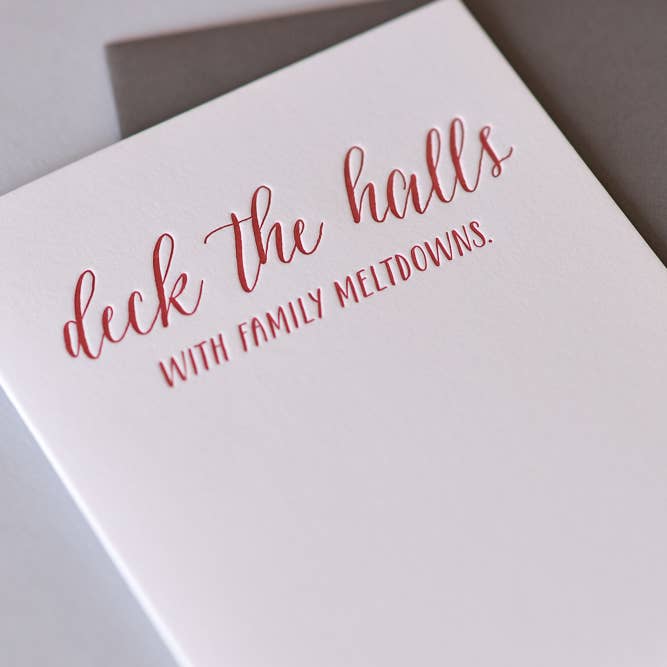 Paper Epiphanies - Wholesale Christmas Card - Deck The Halls With Family Meltdowns2