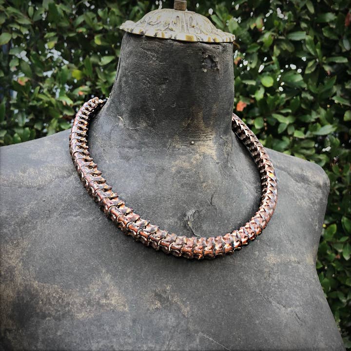 ASTALI - Wholesale Choker/Collar - Snake Vertebrae Choker, Real Vintage African Snake Bones6