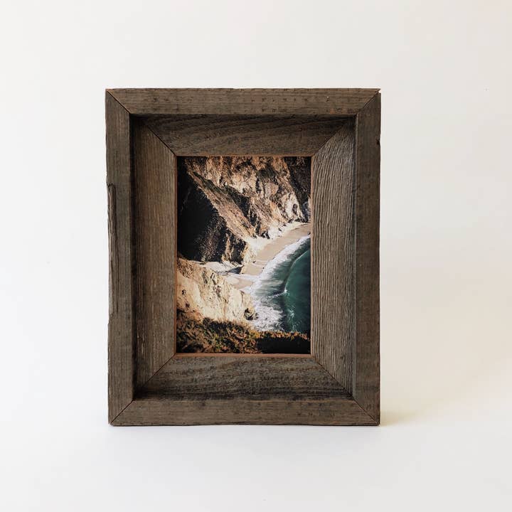 Alibi Interiors - Wholesale Picture Frame - 5" x 7" Reclaimed Wood Double Frame