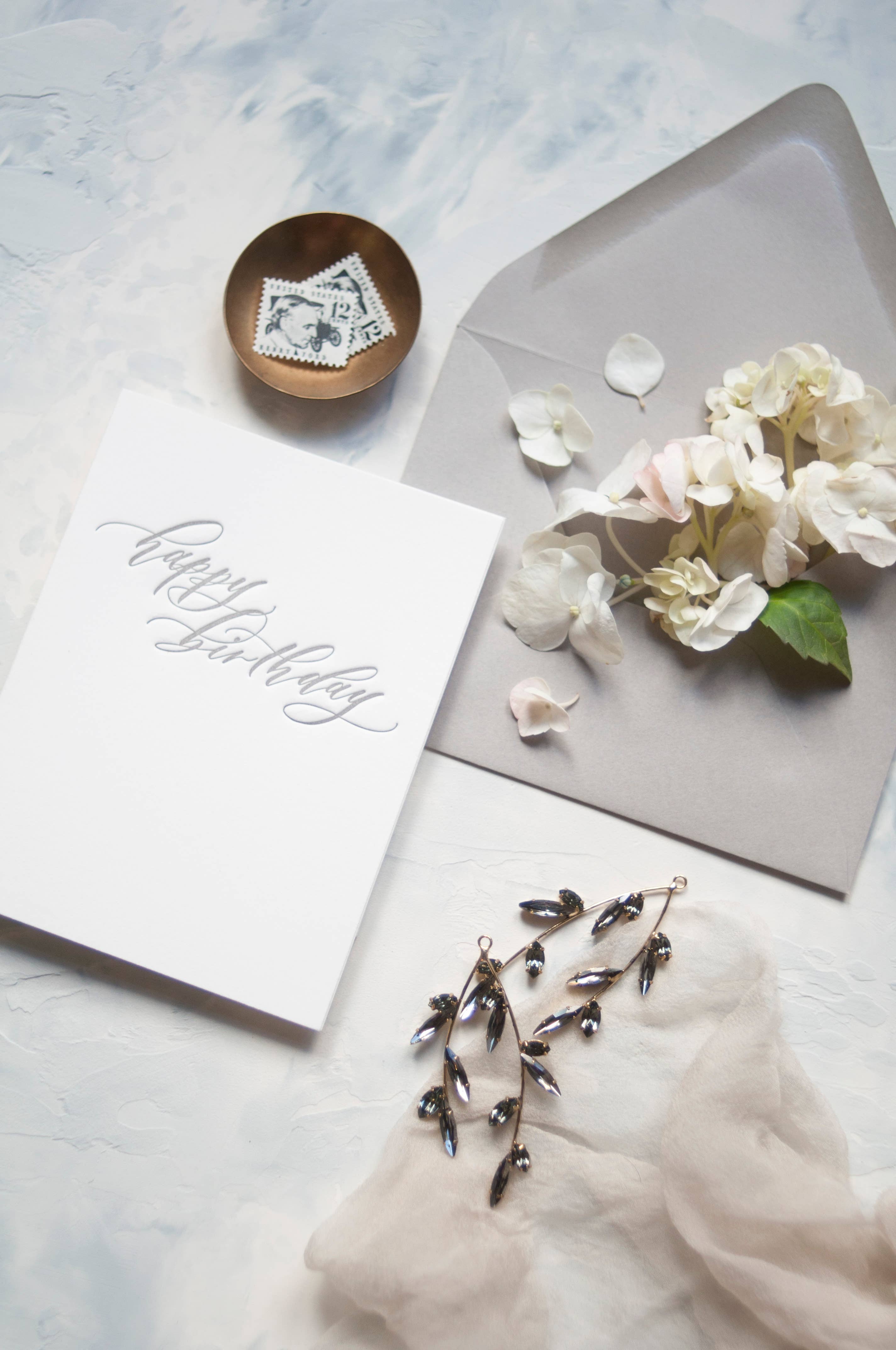 Seniman Calligraphy - Wholesale Birthday Card - Happy Birthday Letterpress Greeting Card4