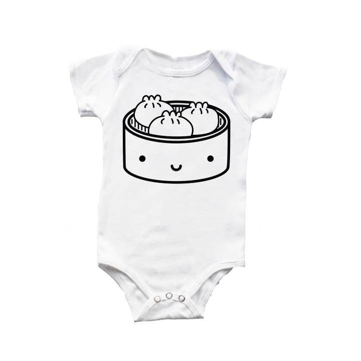 Mochi Kids - Vente Body (sans pieds) – bébé - Body illustré Kawaii Dumpling1