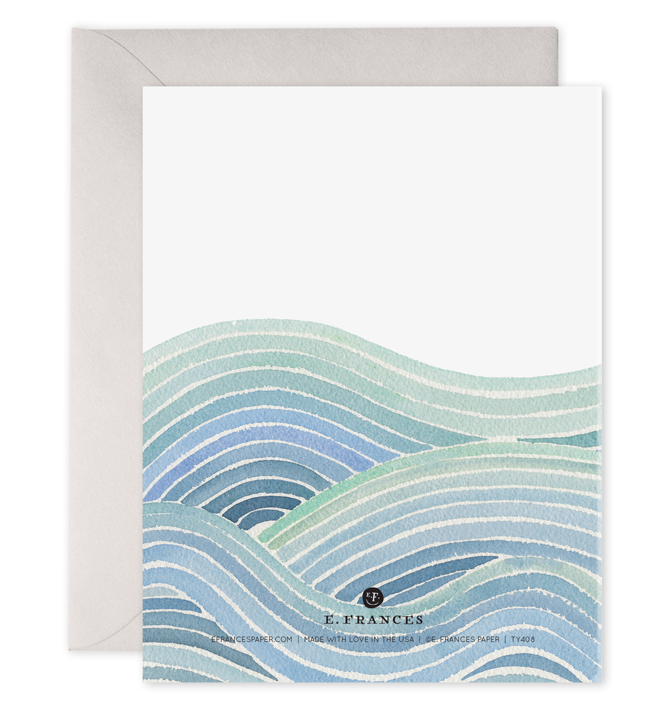 E. Frances Paper - Wholesale Thank You Card - Ocean of Thanks Greeting Card1