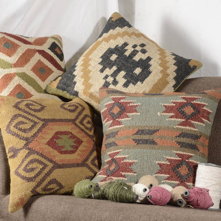 Set of 4 Jute Cushions 9 for wholesale by Jaipur RugHauz