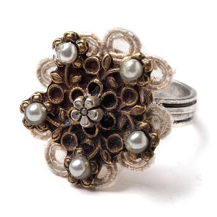 Elements Jill Schwartz - Wholesale Cocktail/Statement Ring - Sterling Grace Ring0