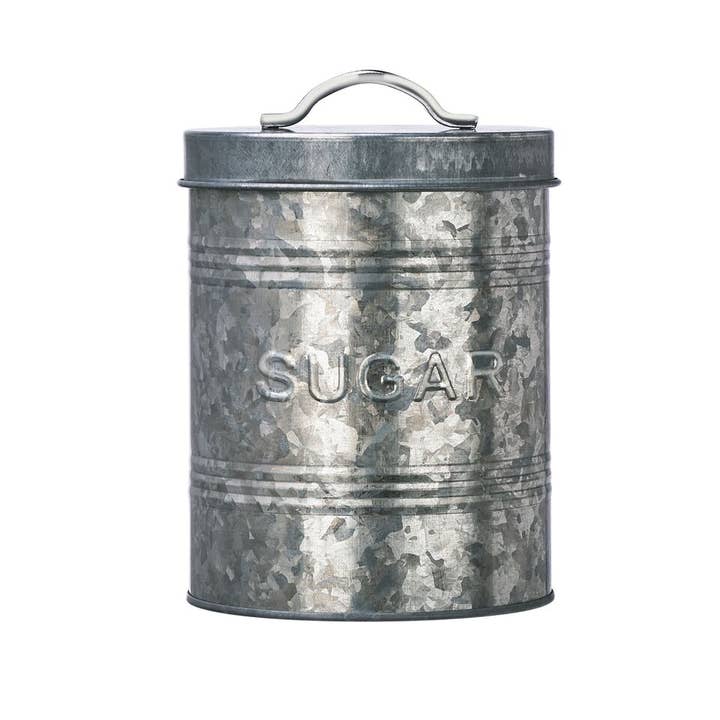 Kitchen Galvanized Metal Canister - Sugar for wholesale by Amici Home