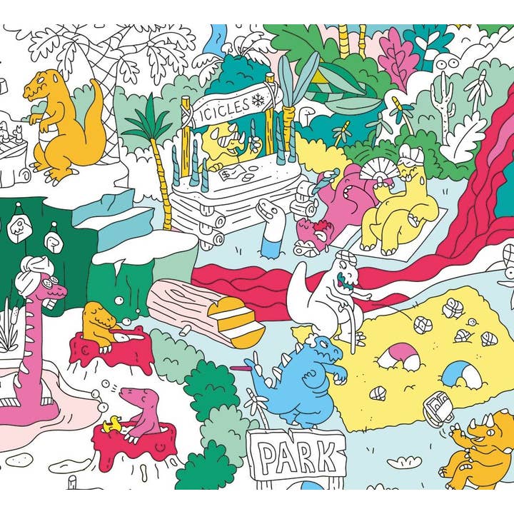 OMY - Wholesale Coloring Book - Kids & Baby - Dino Giant Poster