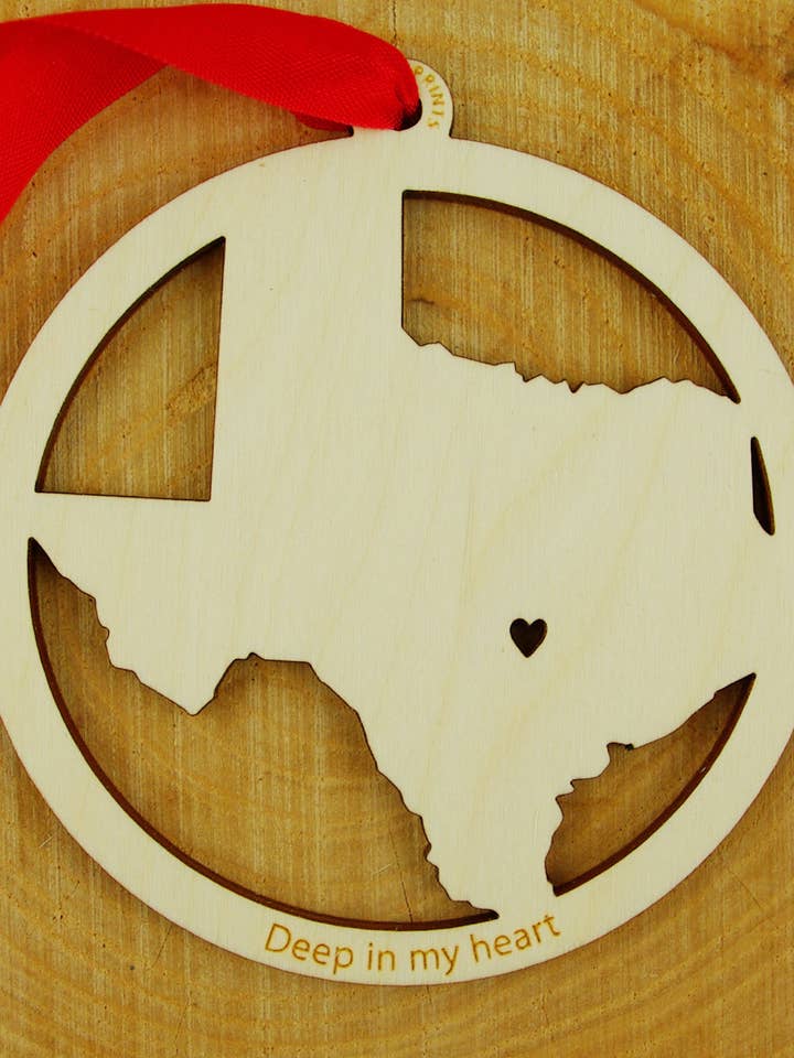 Deep in my Heart - Adorno de madera para venta al por mayor de Kimball Prints