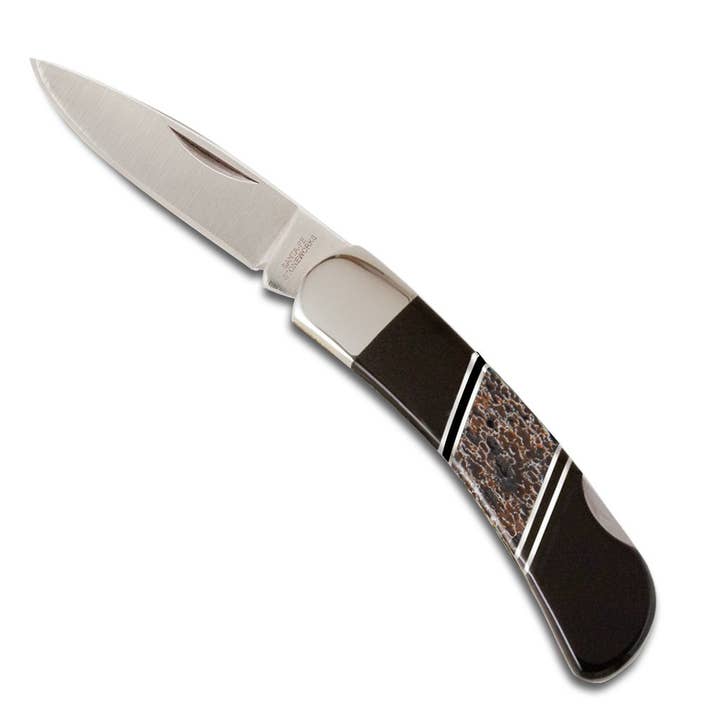 Dinosaur Bone 3" Lockback Knife - Single for wholesale by Santa Fe Stoneworks