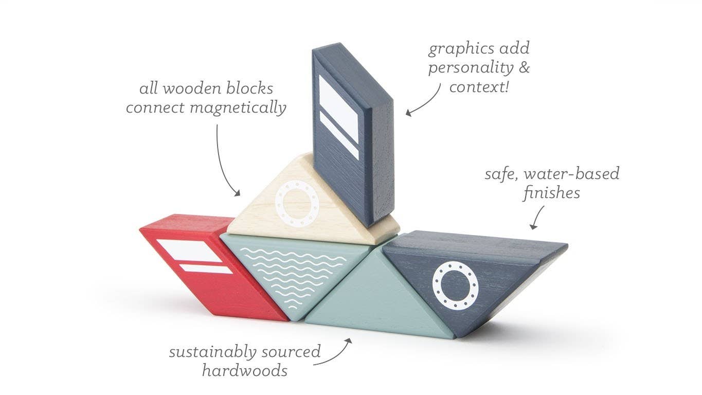 Tegu - Wholesale Wood Toy - Kids - Travel Pals - Magnetic Wooden Block Set4