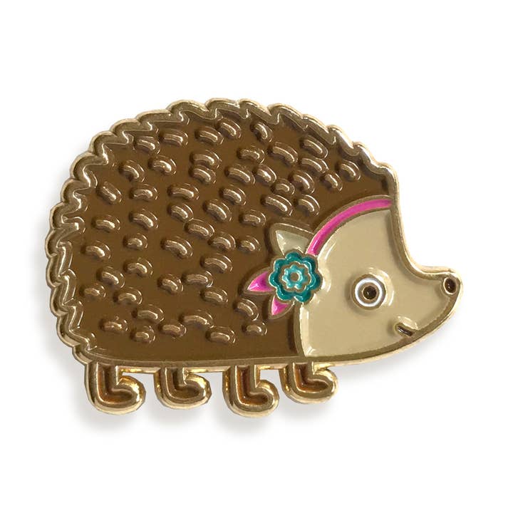 Night Owl Paper Goods - Wholesale Lapel Pin/Button - Hedgehog Enamel Pin1