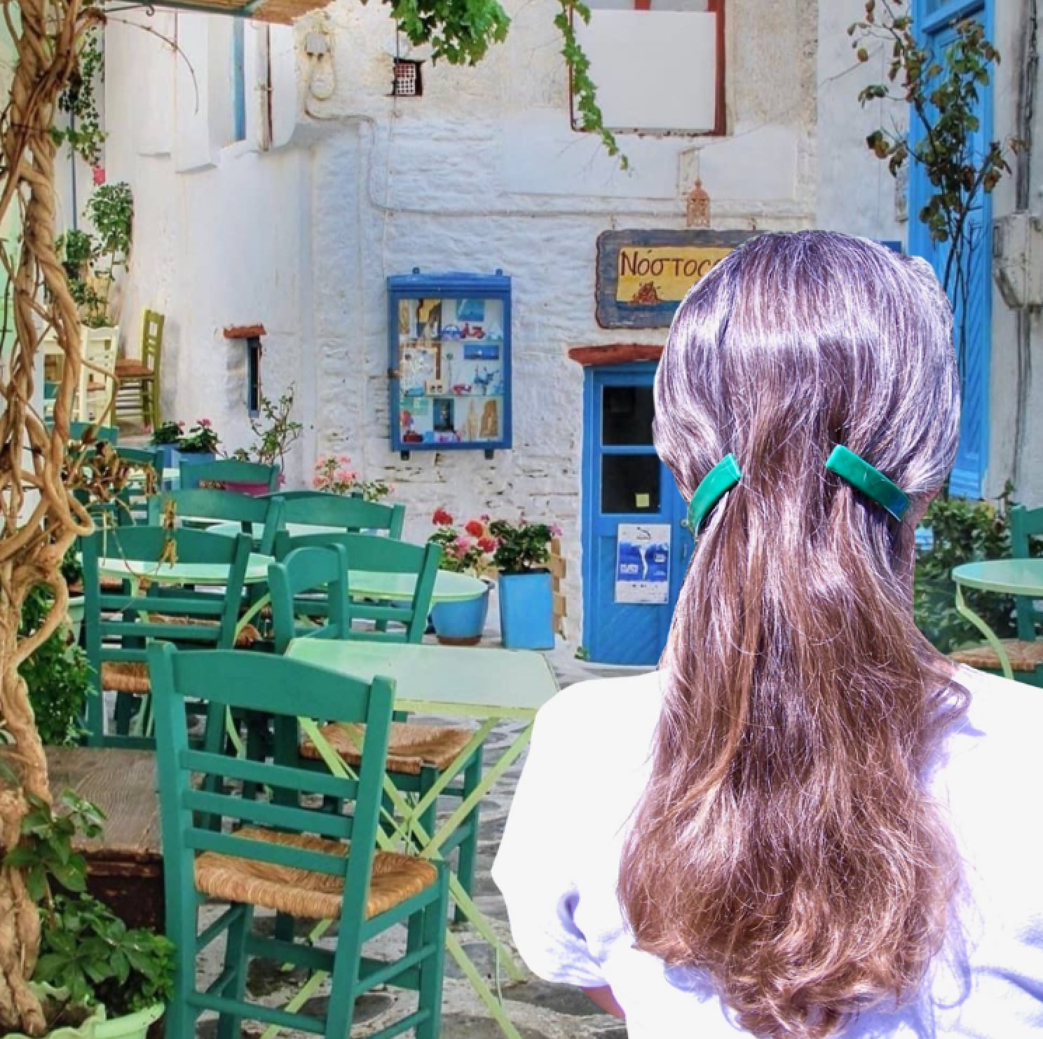 Glass Town USA – wholesale Hårspänne - Dam – Barrettes målat glas Coola färger Medium Storlek6