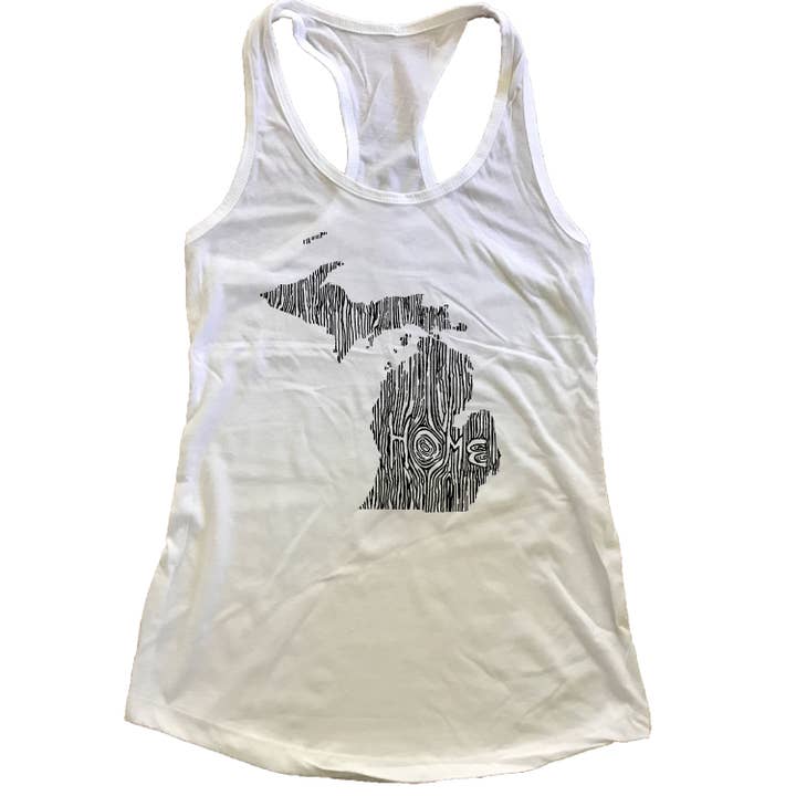 Small - Michigan Ingrained State Women's Racerback Tank Top for wholesale by Ingrained Apparel