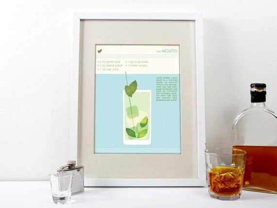 The National Anthem - Wholesale Art Print - 8” x 10” Mojito Cocktail Art Print1