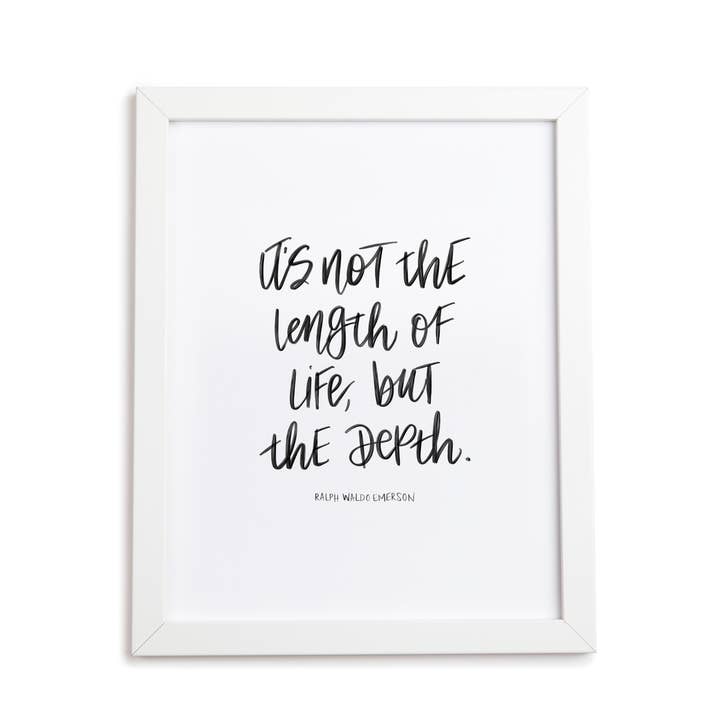 Dybde af liv Lettered Art Print for engroshandel hos Good Sheila