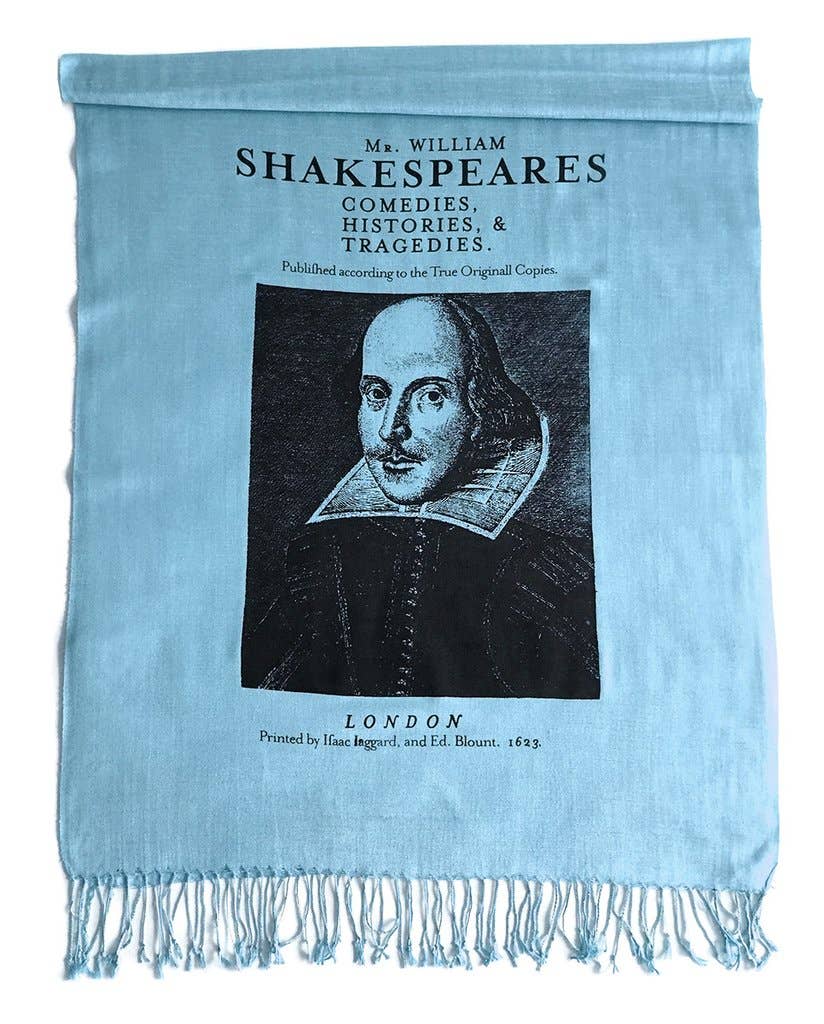 Cyberoptix Tie Lab - Wholesale Scarf - Unisex - Shakespeare Scarf. First Folio Linen-Weave Pashmina3