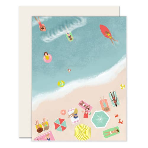 Beach Scene | Biglietto estivo vuoto per tutti i giorni per la vendita all'ingrosso da parte di Slightly Stationery