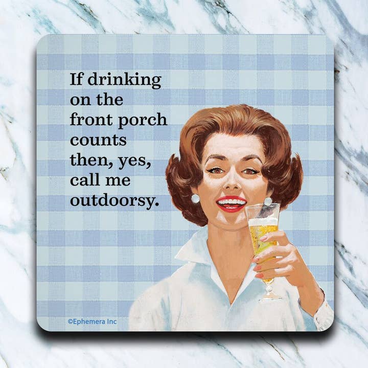 Dessous de verre à boire sur le porche avant pour la vente par High Cotton Gifts
