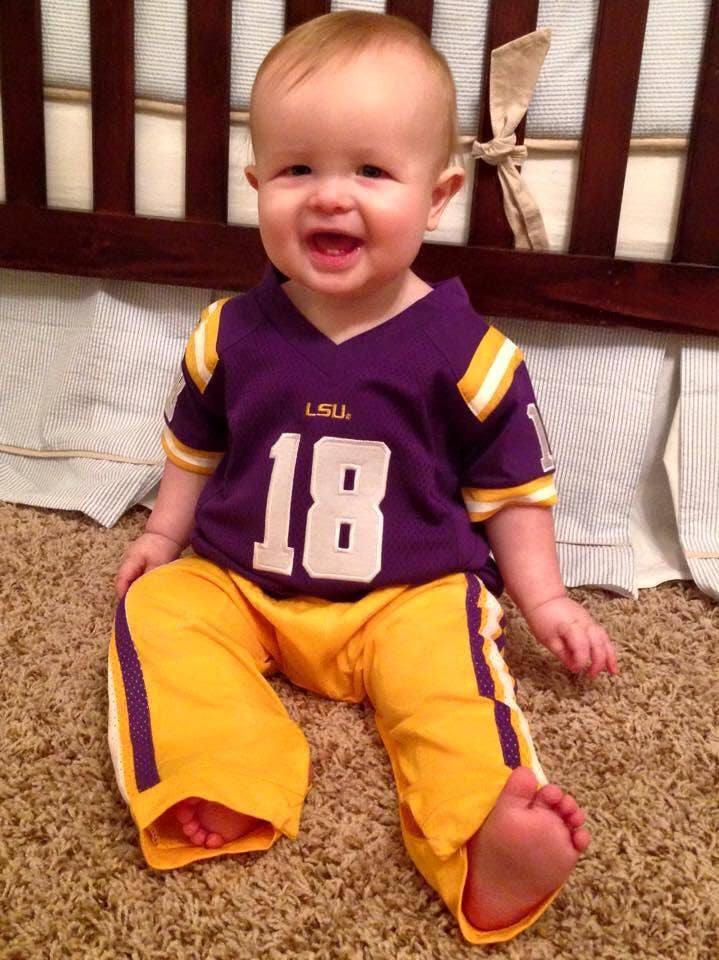 Fast Asleep PJ`s - Wholesale Sleepsuit - Baby - Louisiana State University LSU Home - Onesie2