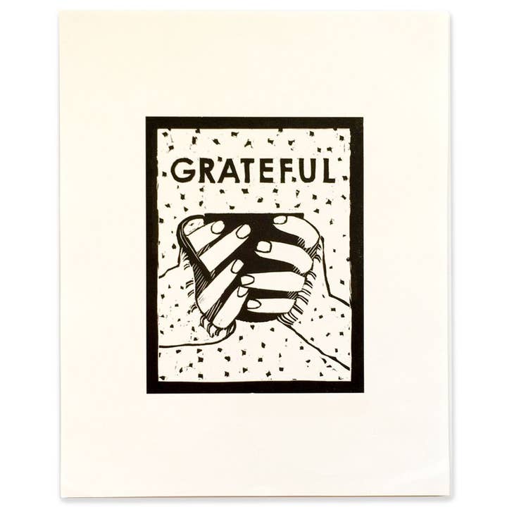 Impression artistique de tasse Grateful pour la vente par Heartell Press