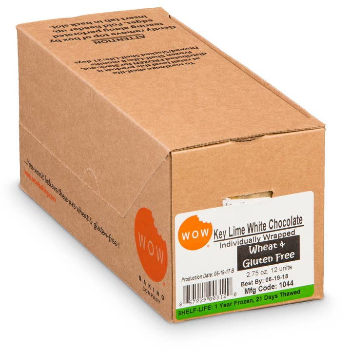 WOW Baking Company - Wholesale Cookie - Gluten-Free Key Lime White Chocolate Cookie Bakery Singles
